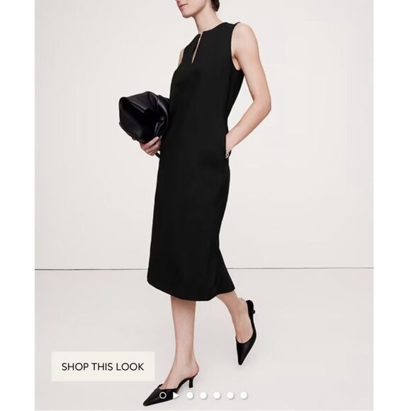 Banana Republic Minimalist Everywhere Ponte Column Midi Dress - Picture 3 of 16